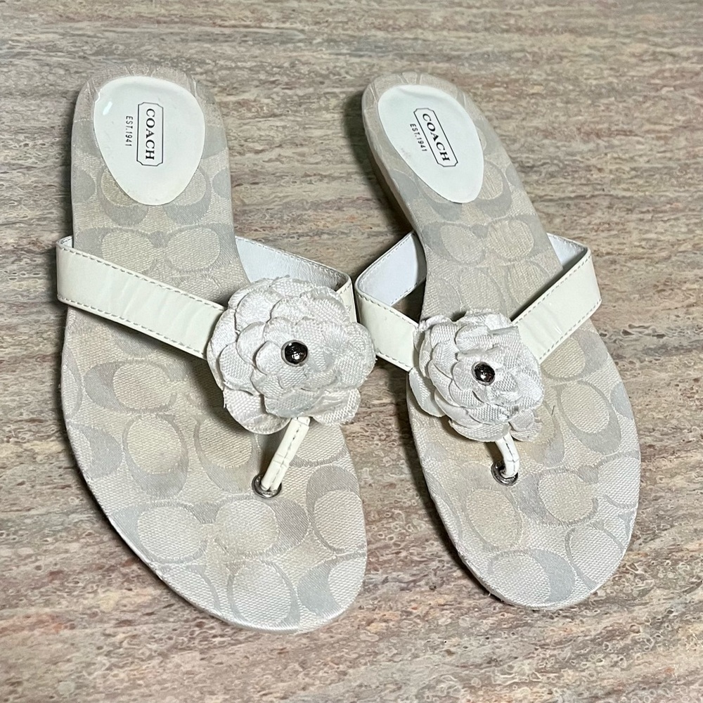 Coach Samira flower thong sandals